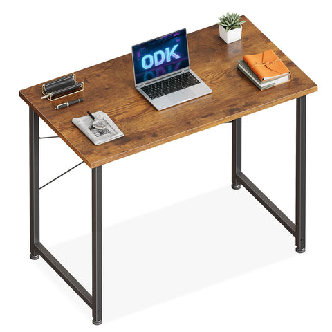 ODK 80x40 cm Desk, Computer Desk for Home Office, Vintage Brown