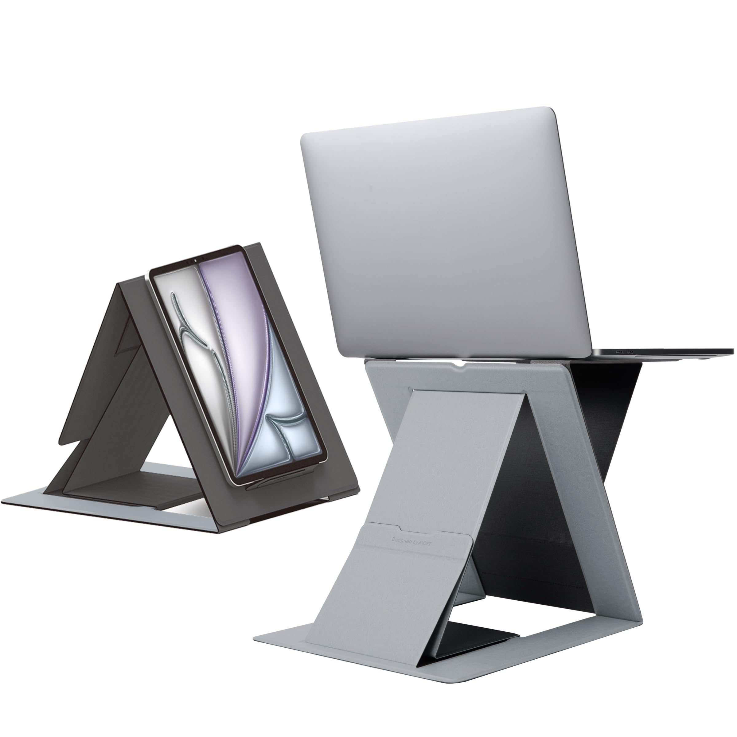 MOFT Z Laptop Stand for Desk, Slim Adjustable Laptop Riser Foldable Laptop Holder, 4 Sitting Modes, Compatible with Most Laptops Up to 17"