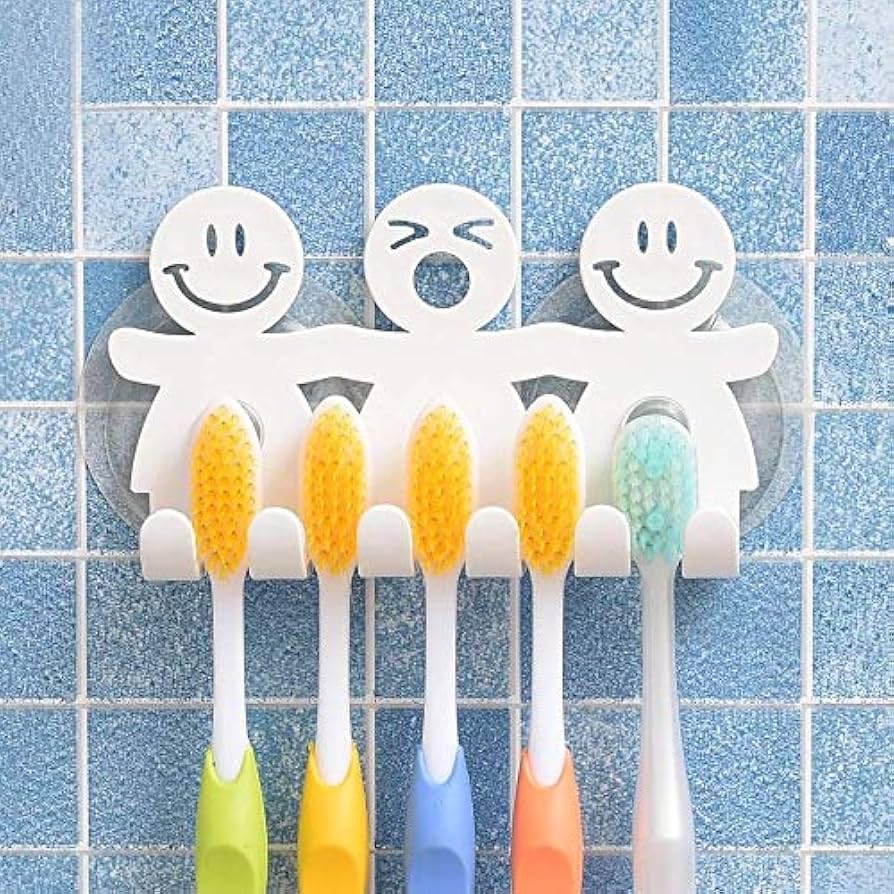 PSL Cute Toothbrush Holders Hooks with Suction Cup Tooth Brush Holder Bathroom Sucker Toothbrush Holder