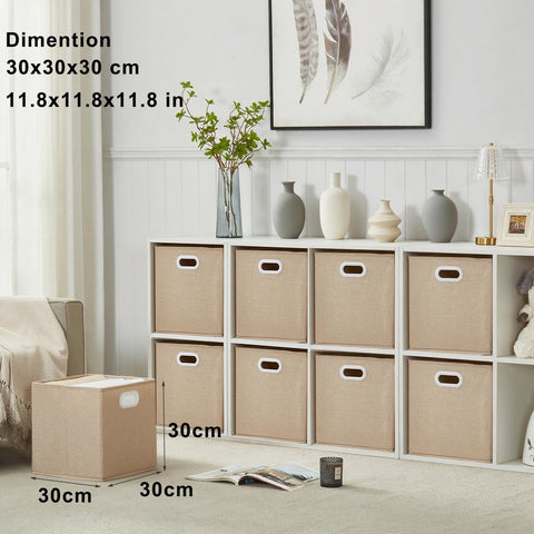 Mangata Cube Storage Boxes 30x30x30cm, Light Khaki, 3Pcs