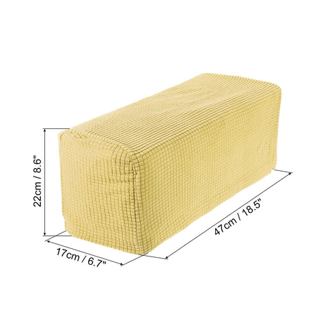 sourcing map 2pcs Stretch Armrest Covers for Chairs/Sofas, Couch Arm Covers with Twist Pin, Furniture Protector Slipcovers Beige