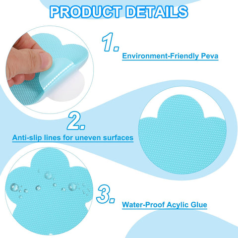 PATIKIL Bathtub Non Slip Stickers 3.4 x 3.4 Inch, 6 Pack Star Safety Shower Floor Anti Slip Stickers with Adhesive Decals Scraper for Bath Tub Shower