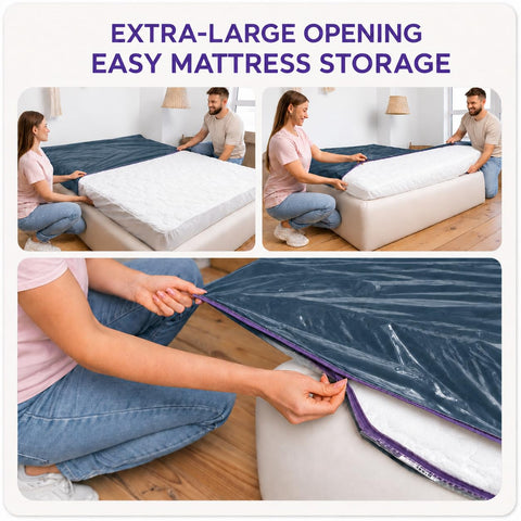 Dreamzie - King Mattress Cover for Moving - Opaque Mattress Storage Bag