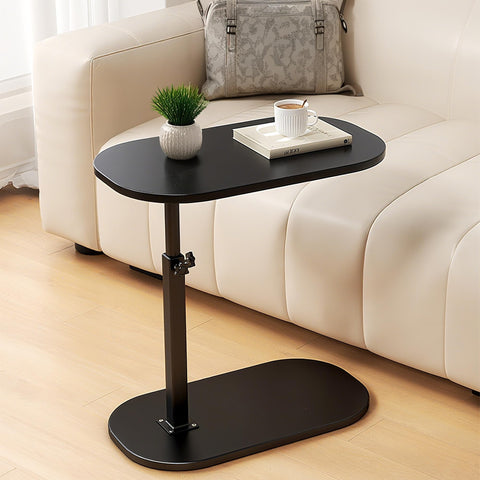 liameya Adjustable Height C Shaped Side Table, 360°Swivel Laptop Tv Tray Desk for Couch and Bedside