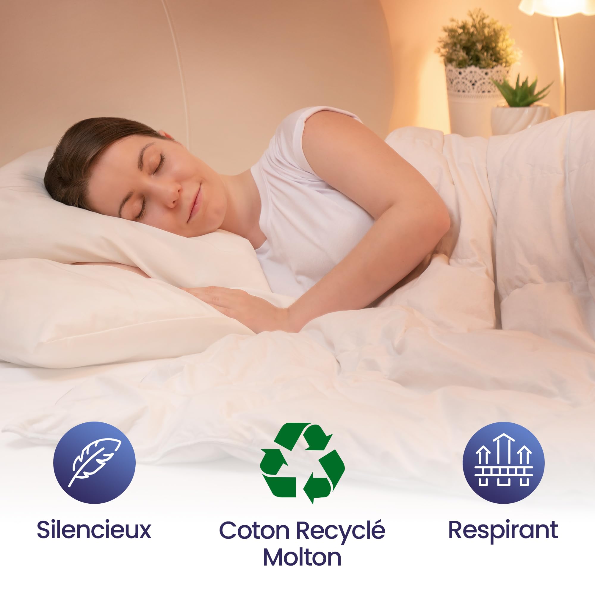 Sleepzen - Waterproof Mattress Protector 60 x 120 cm - Certified Oeko-TEX® - Surface 70% Cotton Fleece, 30% Polyester