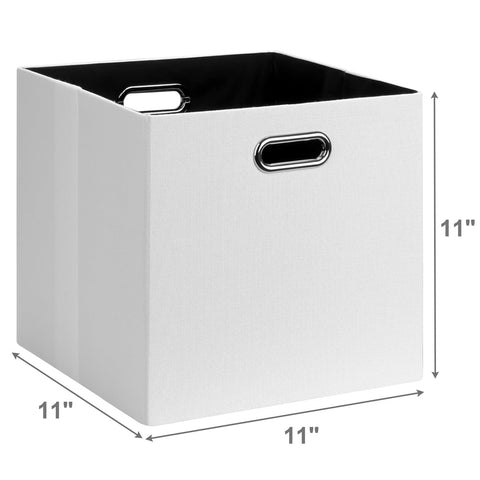 Posprica 11x11 Storage Cubes, Collapsible Storage Bins with Dual Handles, Fabric Foldable Storage Boxes Basket for Closet Shelf Cabinet Bookcase