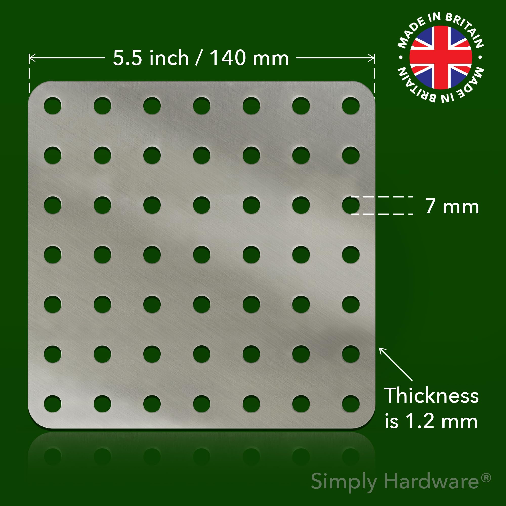 Simply Hardware® Square Drain Guard/Swirl Cover - 4 Inch up to 9 Inch Stainless Steel - Keep Drains Clear from Leaves & Debris - 5.5" x 5.5"