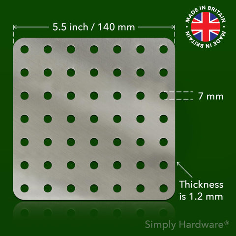 Simply Hardware® Square Drain Guard/Swirl Cover - 4 Inch up to 9 Inch Stainless Steel - Keep Drains Clear from Leaves & Debris - 5.5" x 5.5"