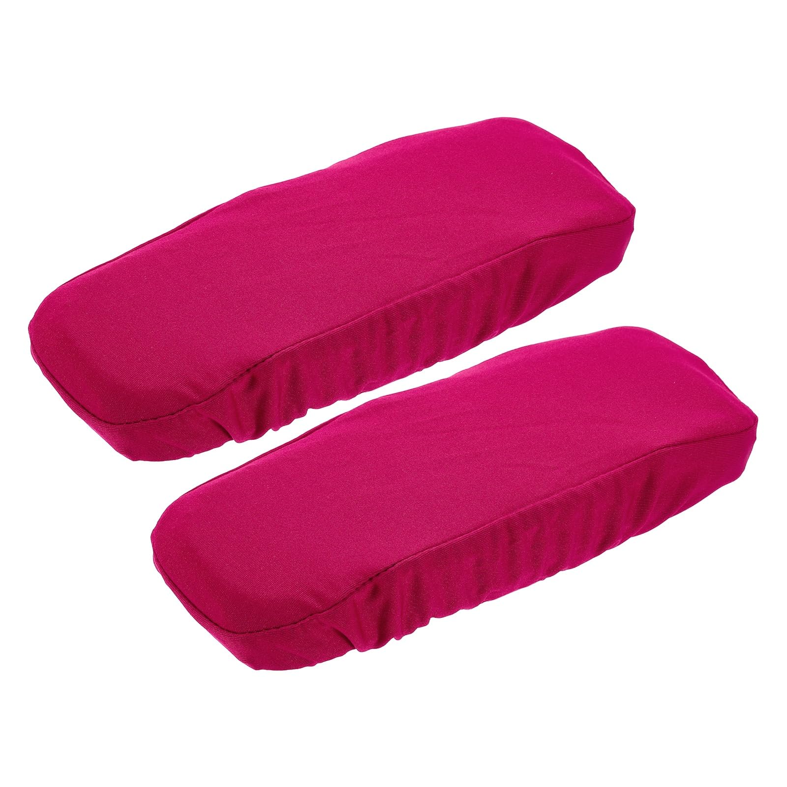 sourcing map Chair Armrest Slipcovers Covers, 22 x 7cm Polyester Removable Seat Hand Rest Protector for Office Chairs Desk Chair(Rose Red)