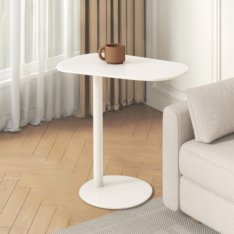 YunMeoCool 70cm Metal C Shaped Side Table, Modern C Shaped End Table for Sofa/Bed, Small Iron Couch Tables That Slide Under