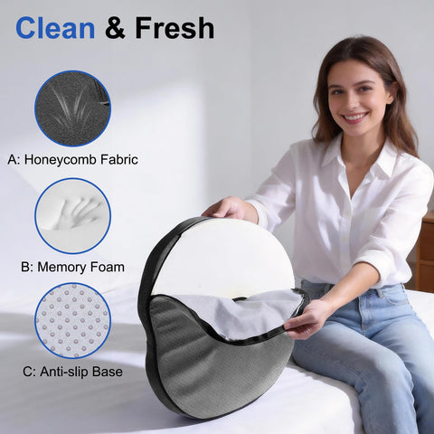 ELINTR Memory Foam Donut Cushion for Tailbone Pain Relief