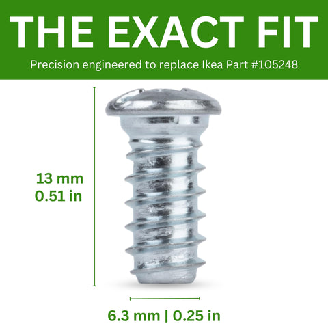Spare Hardware Parts Replacement for IKEA Furniture Euro Screw with Neck CXN Screw (105248)