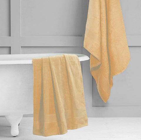 Textile Do Extra Large Super Jumbo Bath Sheet Towel 100% Egyptian Cotton XL Bath Sheets(100 x 200 cm-600 GSM) (Latte)