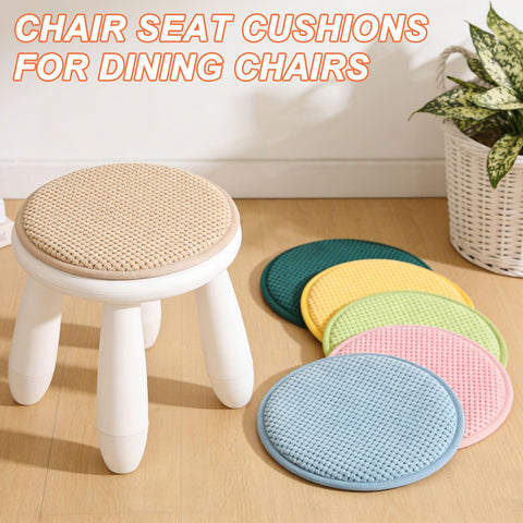 sourcing map Round Stool Cushion, 12 x 12 Inch Round Seat Pads with Elastic Straps