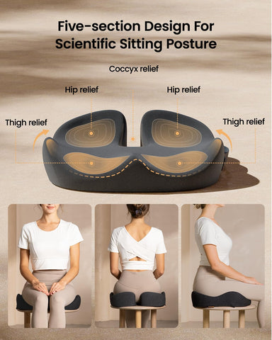 ProtoArc Ergonomic Coccyx Seat Cushion for Office Desk Chair