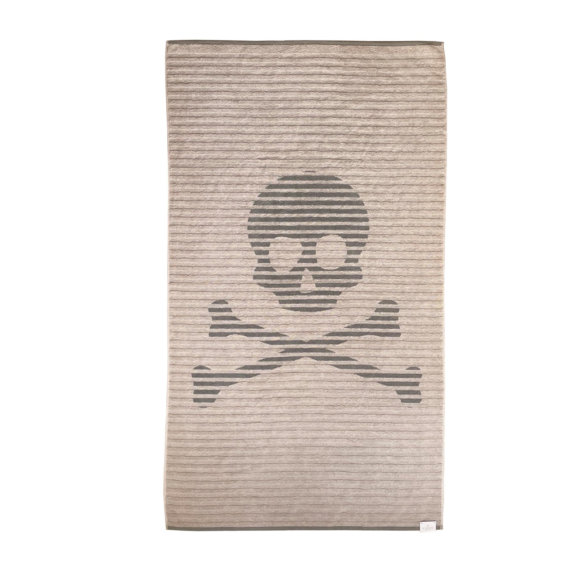 Scalpers Towel 90x180 cm 100% Cotton 500GSM Beige with Logo and Stripes Home