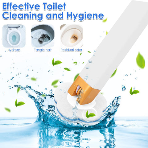 80Pcs Toilet Brush Refills Replacement Head,Bathroom Toilet Bowl Brush Replacement Heads Cleaner Pads,Toilets Cleaning Wand Accessories for Bathroom