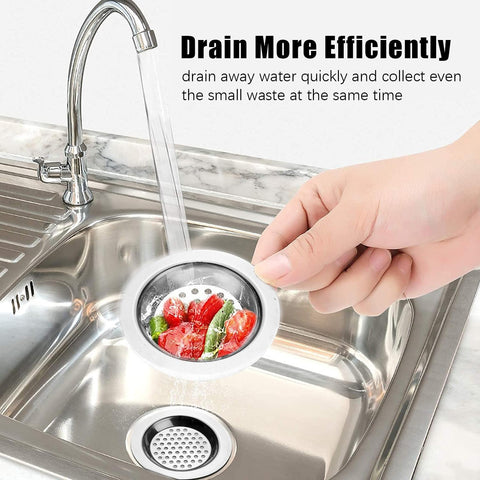 4-Pack Stainless Steel Sink Strainer | Standard Drain Plug for Kitchen/Bathroom/Shower | Hair & Food Catcher - Anti-Clog, Rust-Proof & Easy Clean