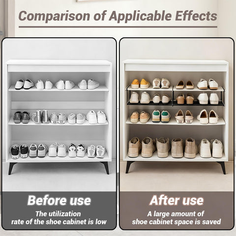 DHSUN Hanging Shoe Rack Storage In The Wardrobe, Length Adjustable 40-70CM, Plug-and-Play
