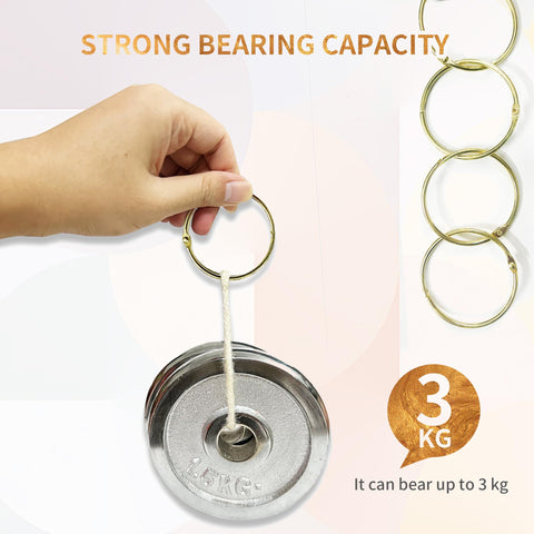 12Pack Metal Round Shower Ring Hooks,O Rings Rustproof Shower Curtain Hooks