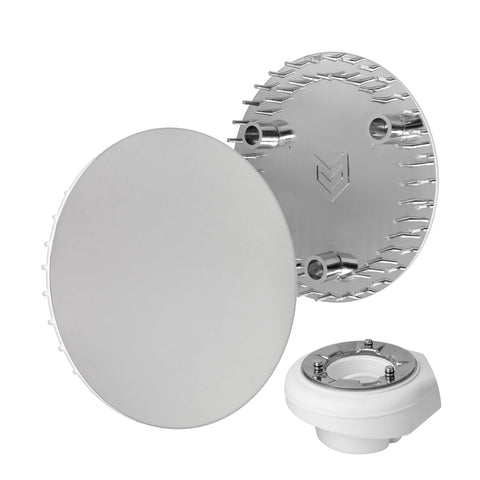 Cover for shower drain, Ø 115 mm, compatible with Viega Tempoplex drain set from model year 2006, suitable for model 6964.0, for drain hole Ø 90 mm