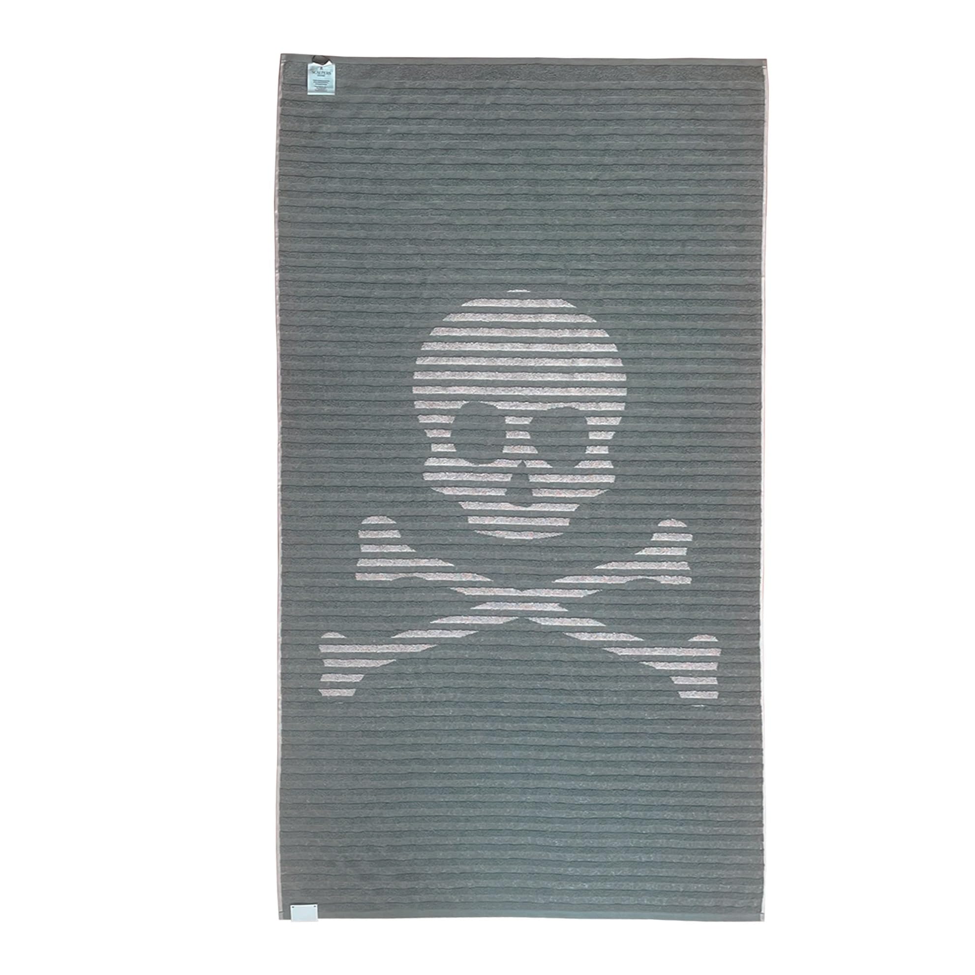 Scalpers Towel 90x180 cm 100% Cotton 500GSM Beige with Logo and Stripes Home