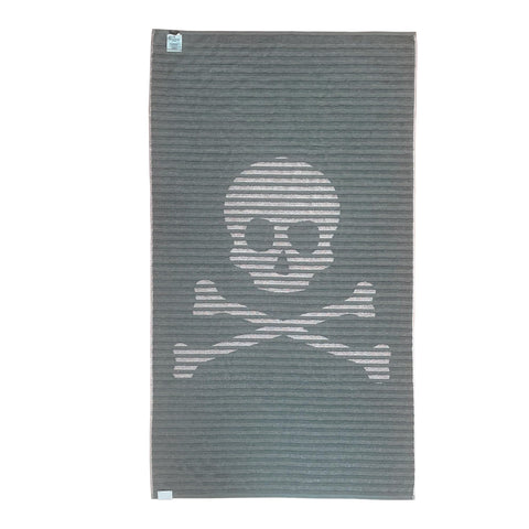 Scalpers Towel 90x180 cm 100% Cotton 500GSM Beige with Logo and Stripes Home