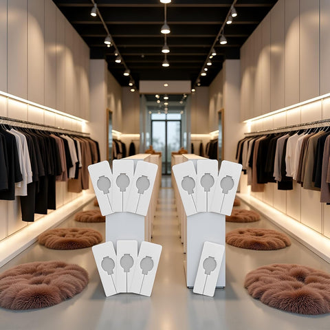 Wwyan 10Pcs White Clothing Rack Size Dividers Closet Dividers Rectangular Clothing Hangers Dividers with Clothing and Closet Storage，for Hanging