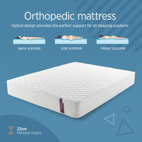 Summerby Sleep No. 3 Small Double Pocket Sprung Memory Foam Mattress, 23cm