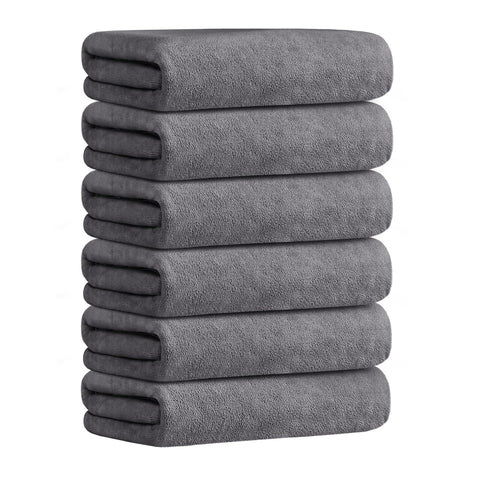 JML Badetuch, Mikrofaser-Badetücher-Set, 6 Stück (76.2x152.4 cm) – große Größe, extra saugfähig, schnell trocknend