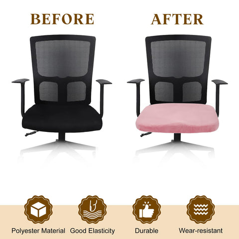 sourcing map Office Chair Cover, Stretchable Soft Rotating Chair Slipcover Washable Desk Computer Seat Cover Protector for Office Home, L(45-48cm)
