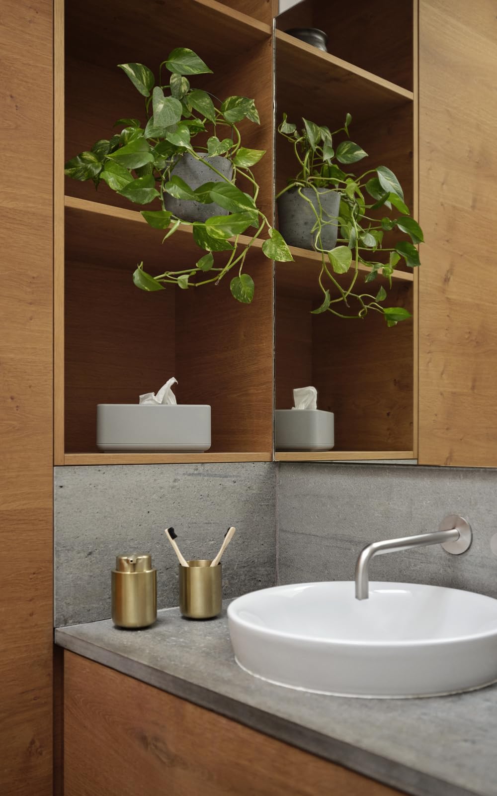 Zone Denmark Ume Soap Dispenser for Liquid Soap, Matt Brass, Scandinavian Design, 250 ml, Height 12.8 cm, Brass
