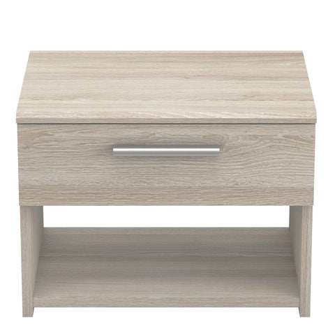 Demeyere - Table de Chevet Style Contemporain - Design Sobre et Épuré - 1 Tiroir Coulissant et 1 Niche - Collection PRICY 2