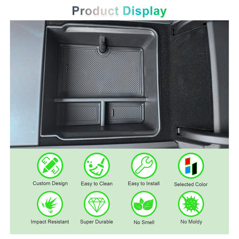 GAFAT Tesla Model Y Juniper 2025 2026 Model 3 Highland 2024-2026 Centre Console Storage Box, Tesla Y 2026 Armrest Organiser Tray Glove Box