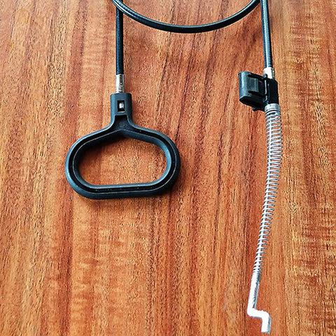 Faderr D-Ring Handle Recliner Pull Cable Spring, Recliner Replacement Parts Sofa Reliable Release Lever Handle Replacement Cable (Black/2 pcs)