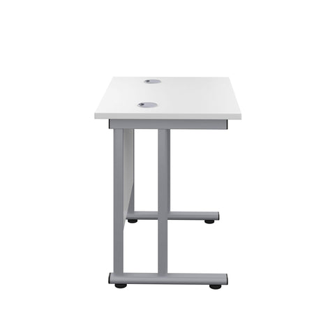 Office Hippo Heavy Duty Rectangular Cantilever Office Desk, Home Office Desk, Office Table, Integrated Cable Ports, PC Desk For Office or Home