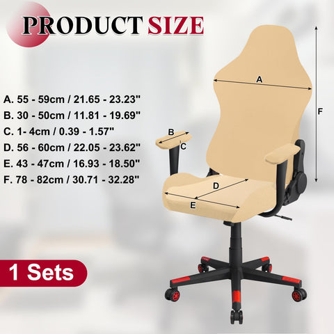 sourcing map Gaming Chair Covers, Stretchable Office Computer Chair Slipcover with Armrest Covers