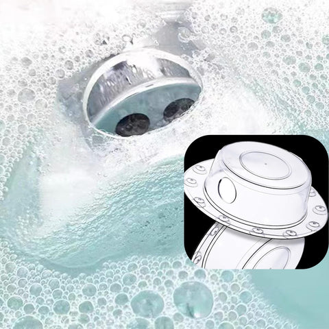 Transparent Bath Overflow Cover - Super Strong Handle for Bathtub Drain, Adds Inches of Water