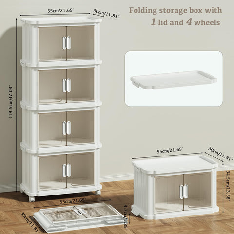Stackable Plastic Storage Boxes with Lids White Storage Box on Wheels