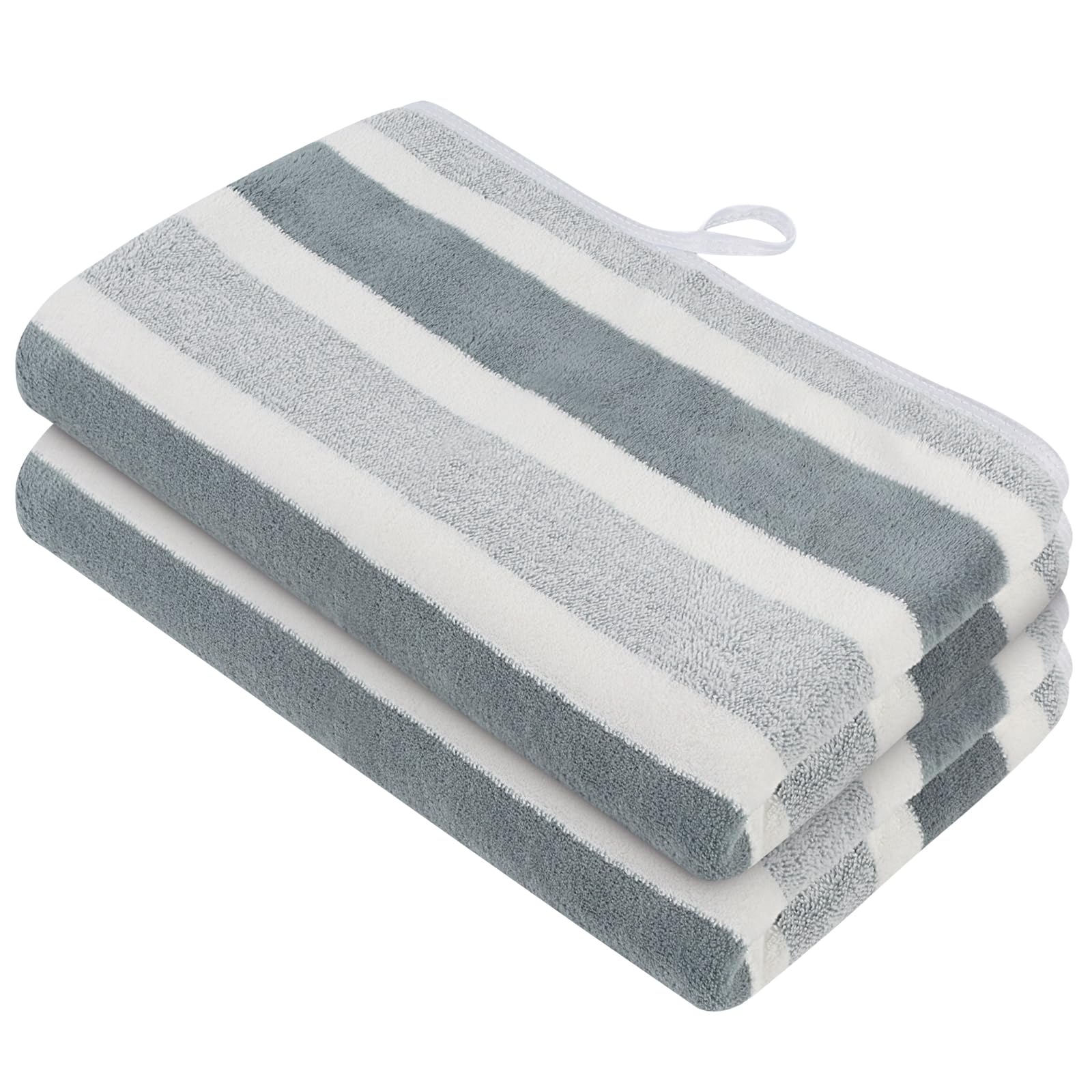 VIVOTE Hand Towel for Bathroom Large Hand Towels with Hanging Loop Grey