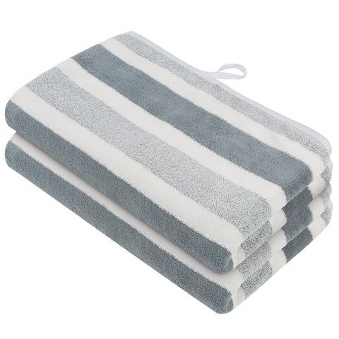 VIVOTE Hand Towel for Bathroom Large Hand Towels with Hanging Loop Grey