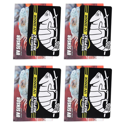 Namvo 4PCS UVB Tester Card for Reptiles - Reusable UV Sensor for Quick Detection of UVB Radiation from Reptile Bulb Light Lamps