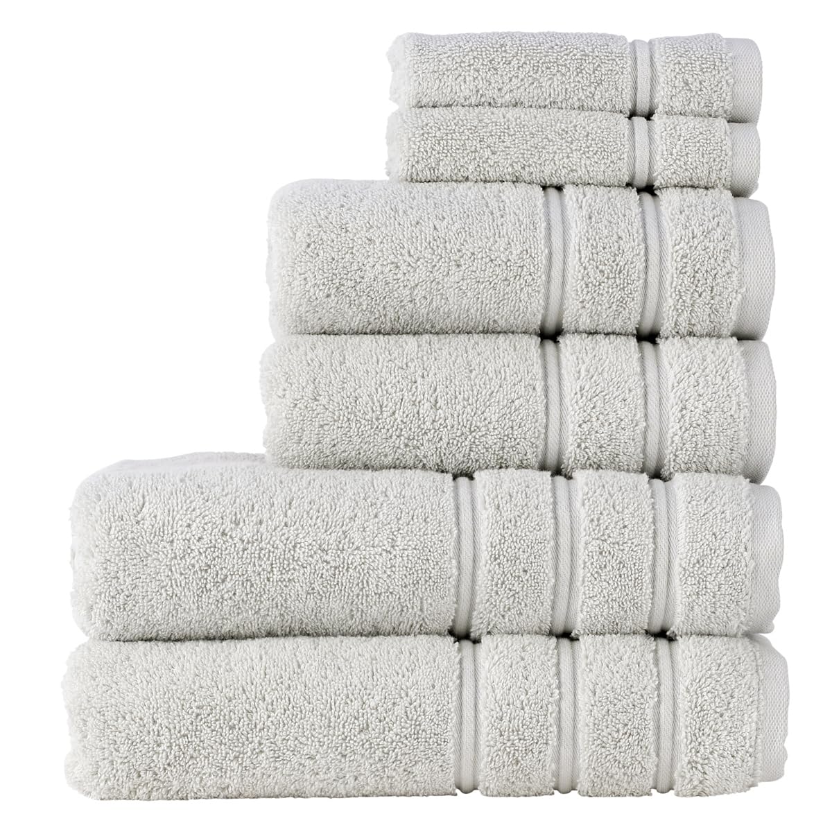 Christy Antalya Large Bath Towels | Set of 6 | 100% Turkish Cotton | 600GSM | Soft Plush Luxury Towel Set