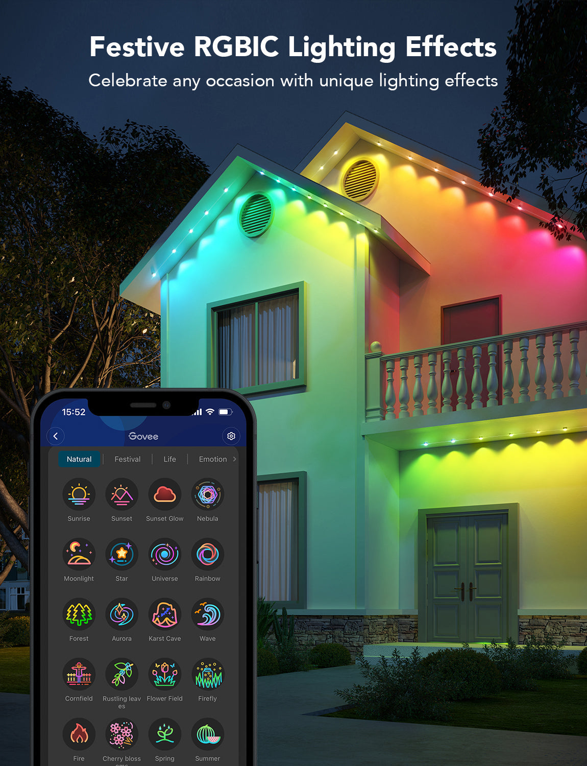 GOVEE RGBIC PERM OUTDOOR LIGHTS 30M IP67