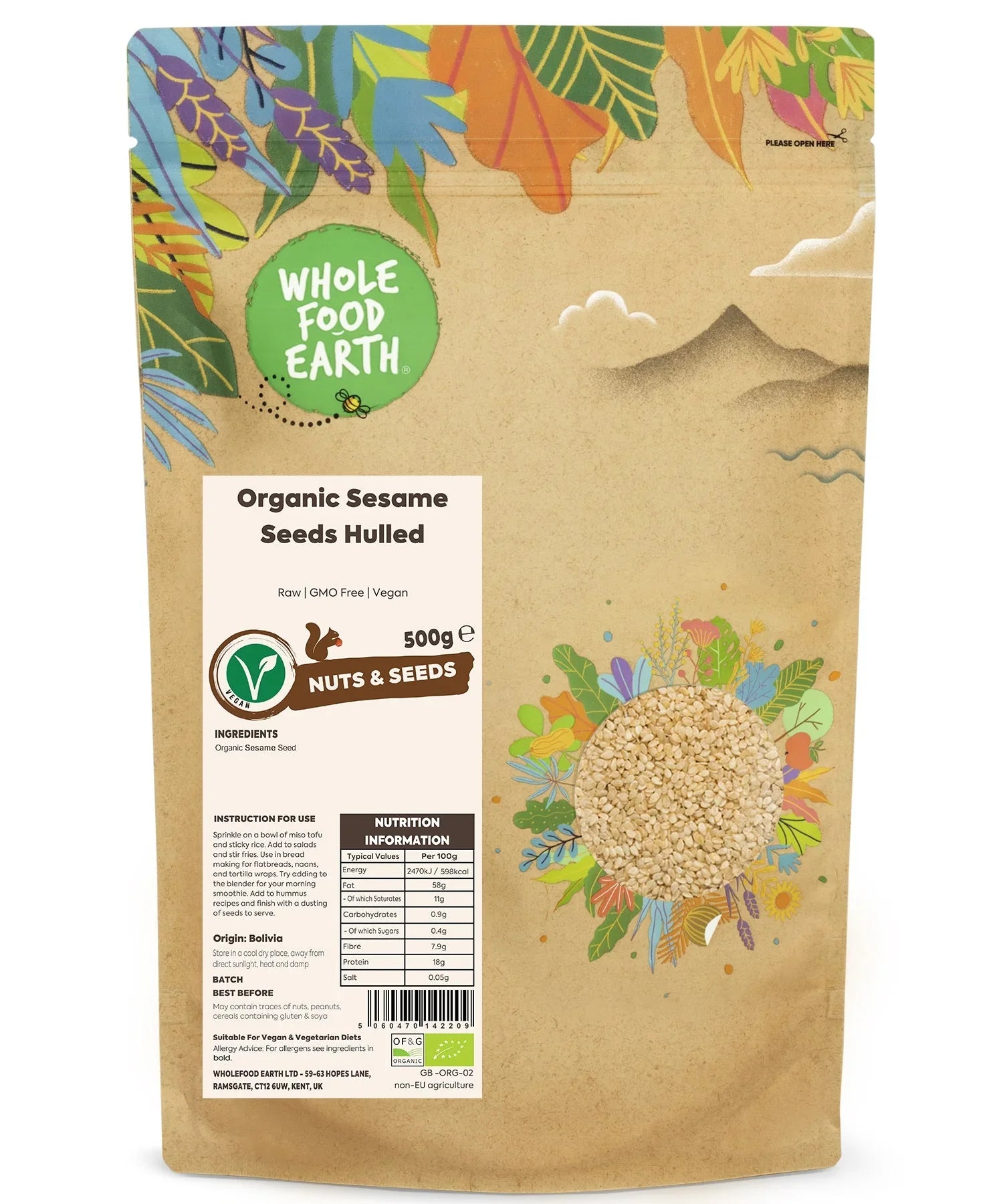 Organic Sesame Seeds Hulled
