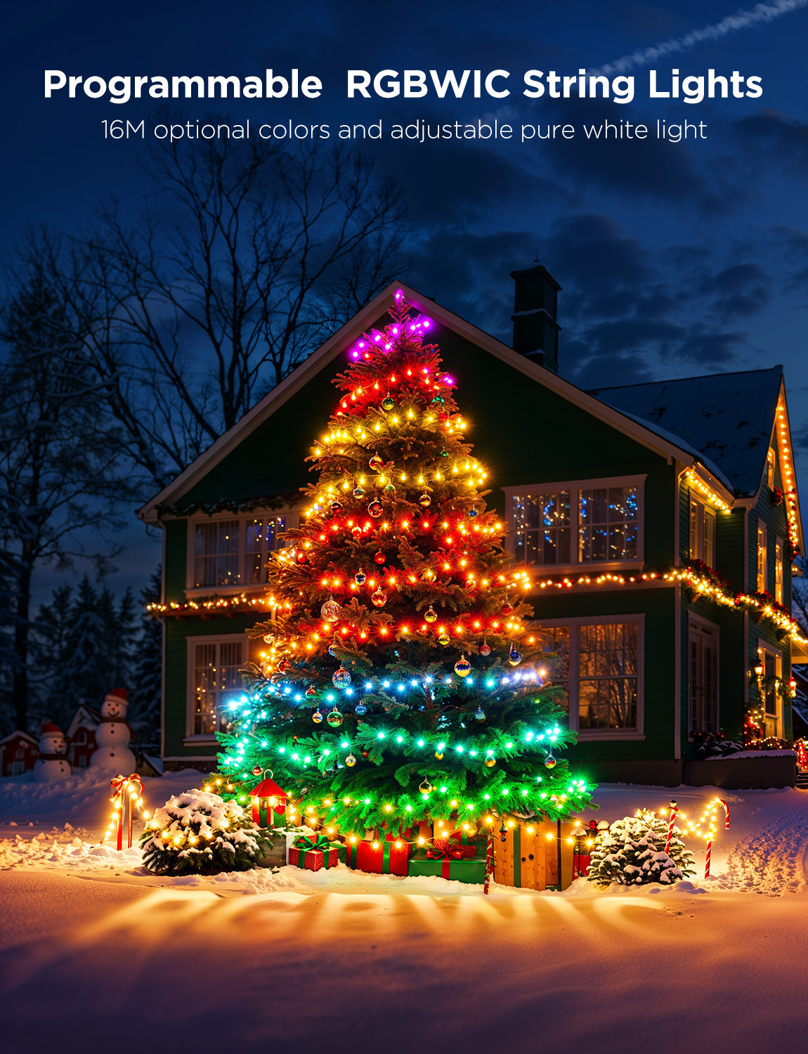 GOVEE XMAS STRING LIGHTS RGBICW IP65 20M
