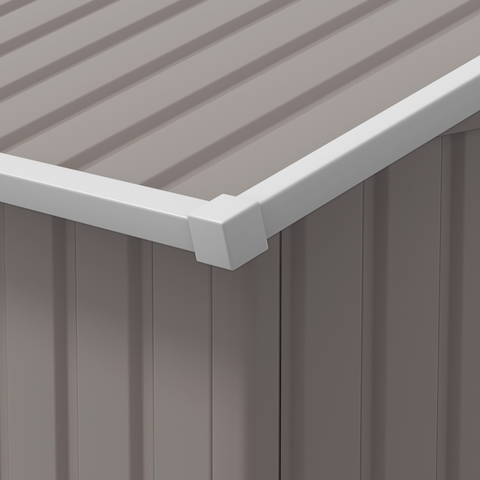 Garden Shed Storage Yard Store Door Metal Roof Tool Box Container 12.5ft x 11ft