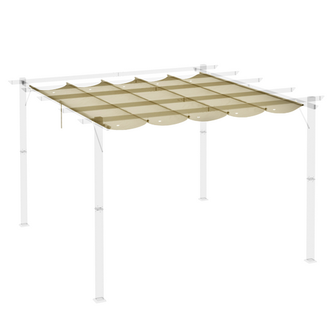 Outsunny Pergola Shade Cover Replacement Canopy for 4 x 3(m) Pergola, Beige