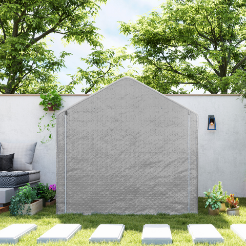 Outsunny 6.5' x 6.5' x 6.5' Temporary Garden Shed Storage Tent, Grey