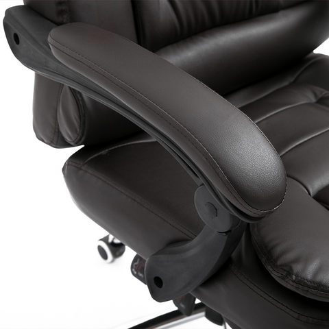 High Back Executive Office Chair Reclining Computer Chair w/ Swivel Wheel Brown